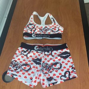 Two piece ethika set.